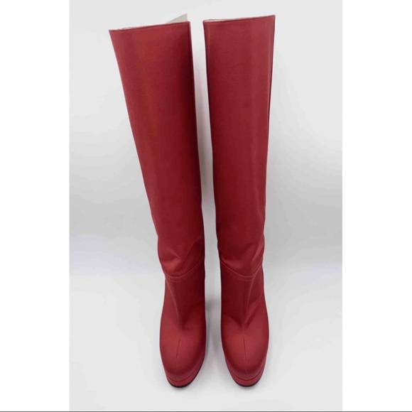 GUCCI Red High Knee Boots - Picture 9 of 15